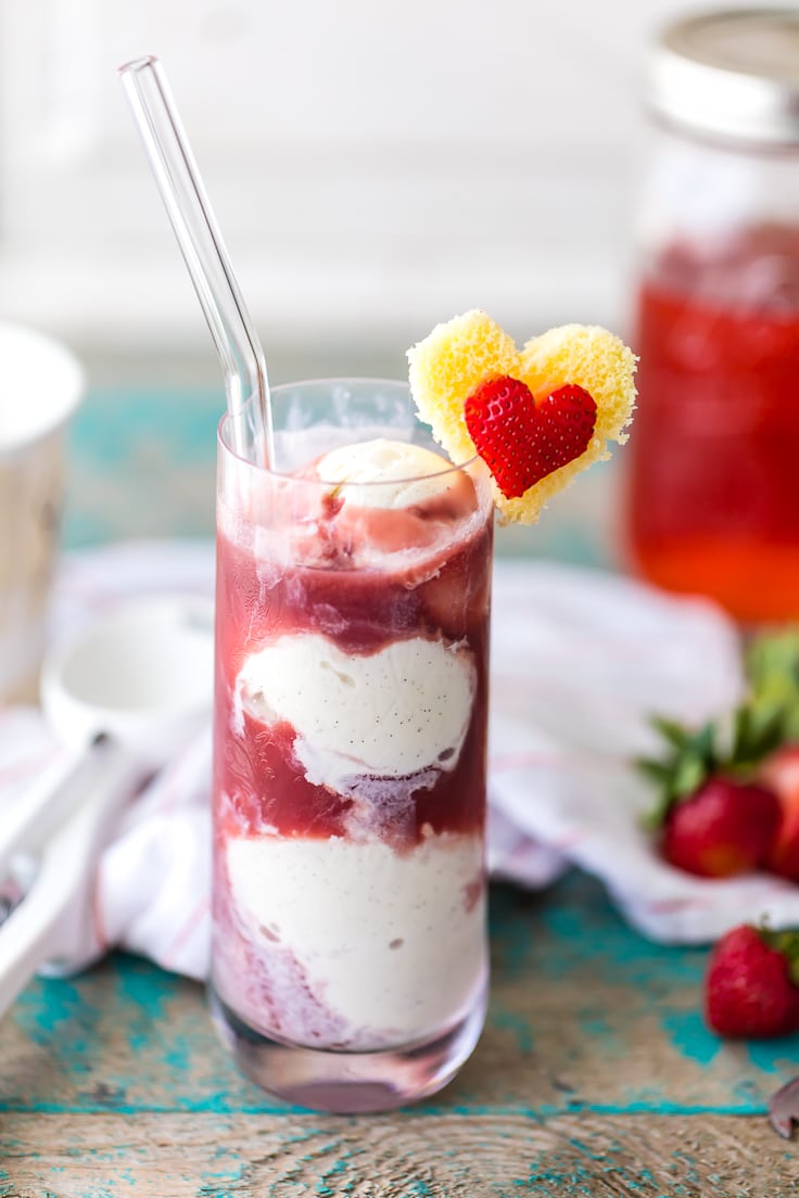 strawberry shortcake ice cream float