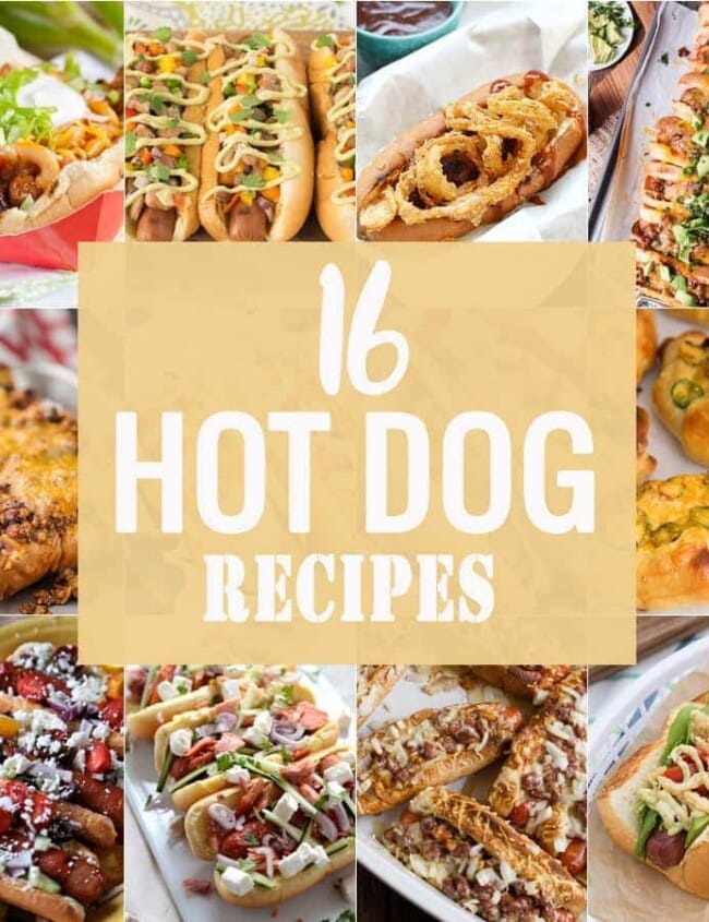 16 AMAZING HOT DOG RECIPES to make any BBQ complete! Perfect hot dog recipes for tailgating, parties, getting together with friends, and more! Every style of hot dog you can think of!