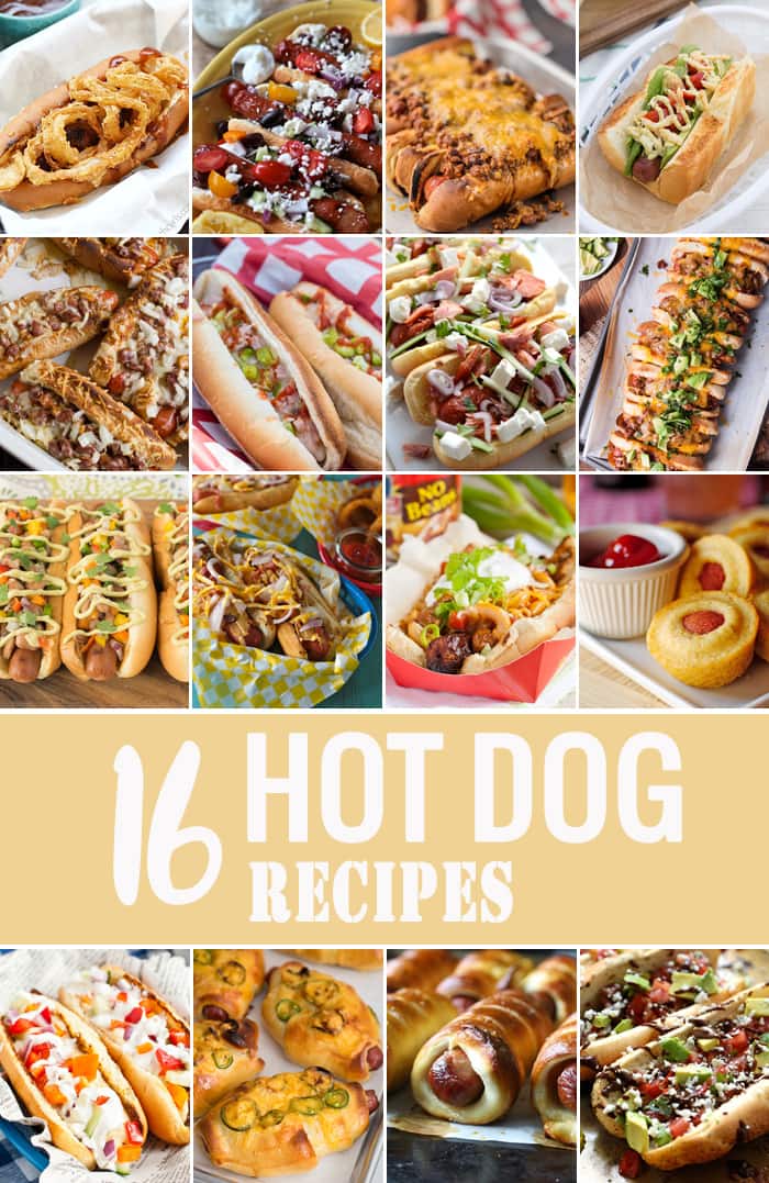 16 AMAZING HOT DOG RECIPES to make any BBQ complete! Perfect hot dog recipes for tailgating, parties, getting together with friends, and more! Every style of hot dog you can think of! 