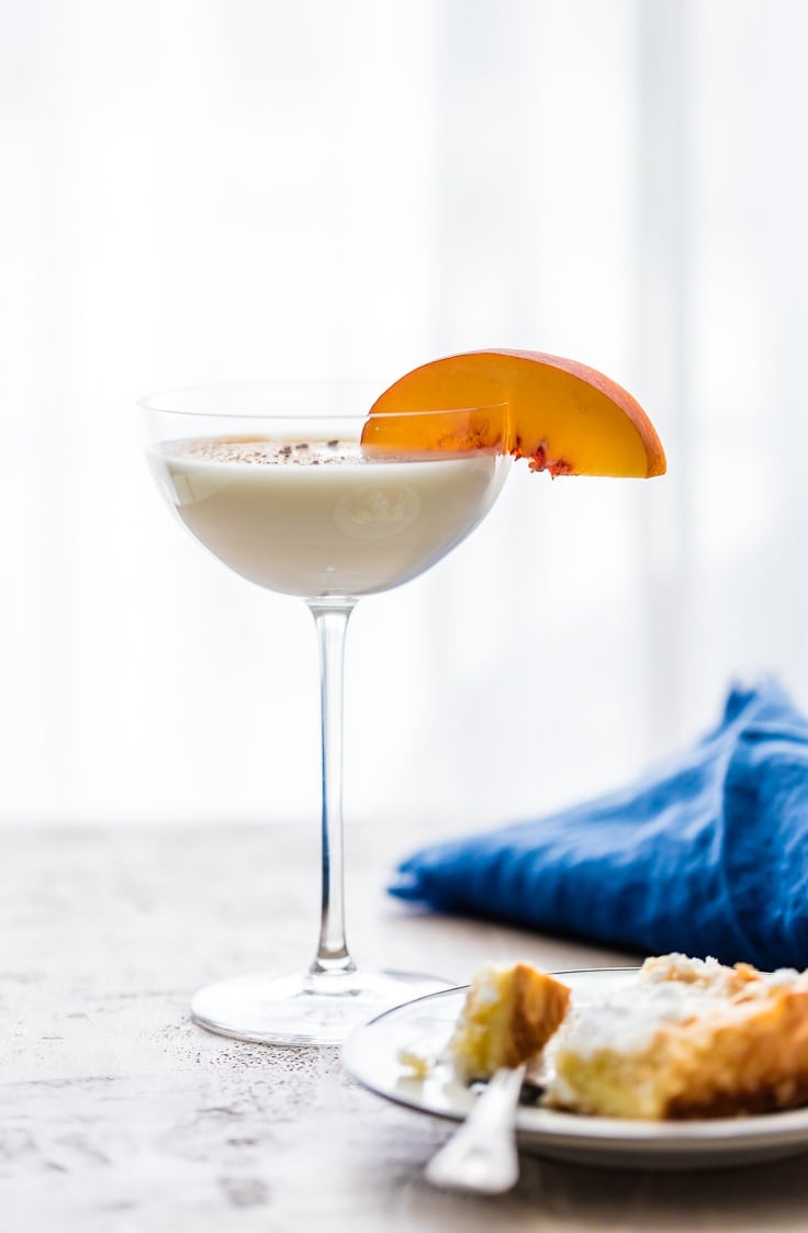 dessert cocktail in a martini glass