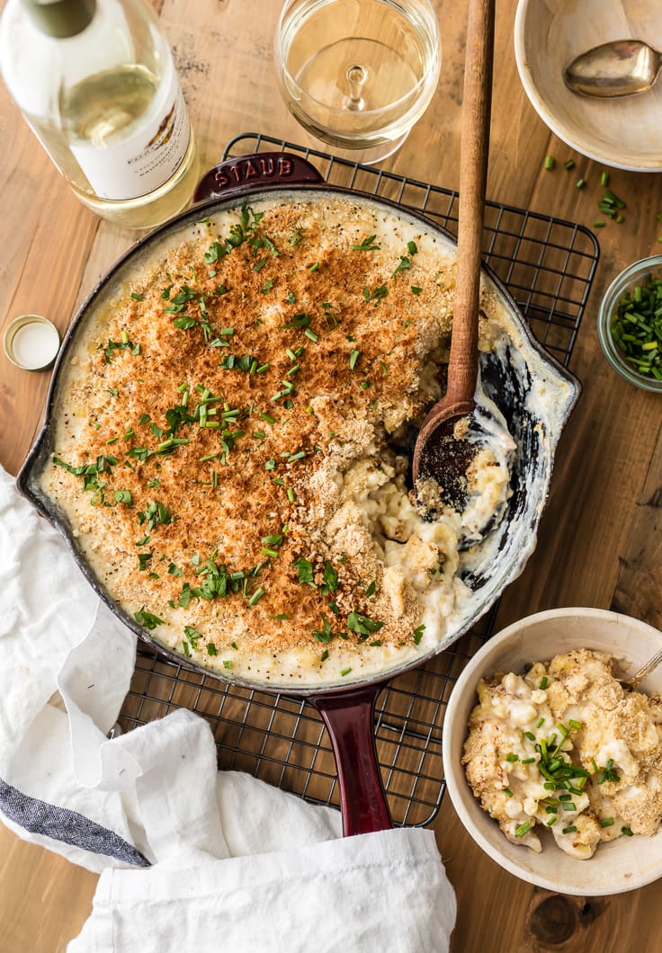 White Cheddar Skillet Mac and Cheese {The Cookie Rookie}