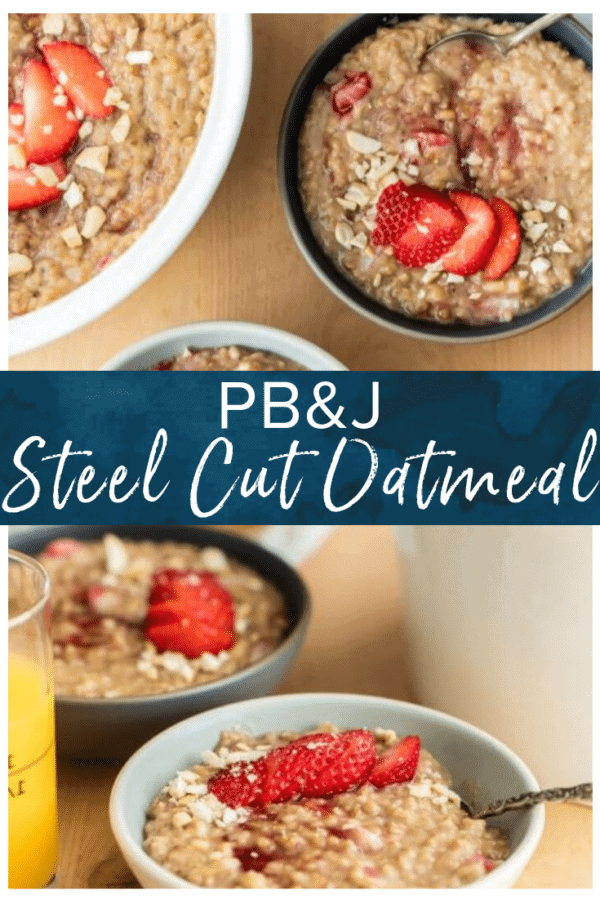 PBJ steel cut oatmeal pinterest photo