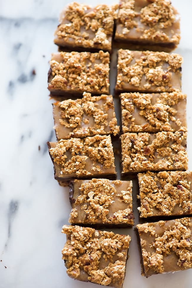 No Bake Salted Caramel Chocolate Oat Bars | With Salt and Wit