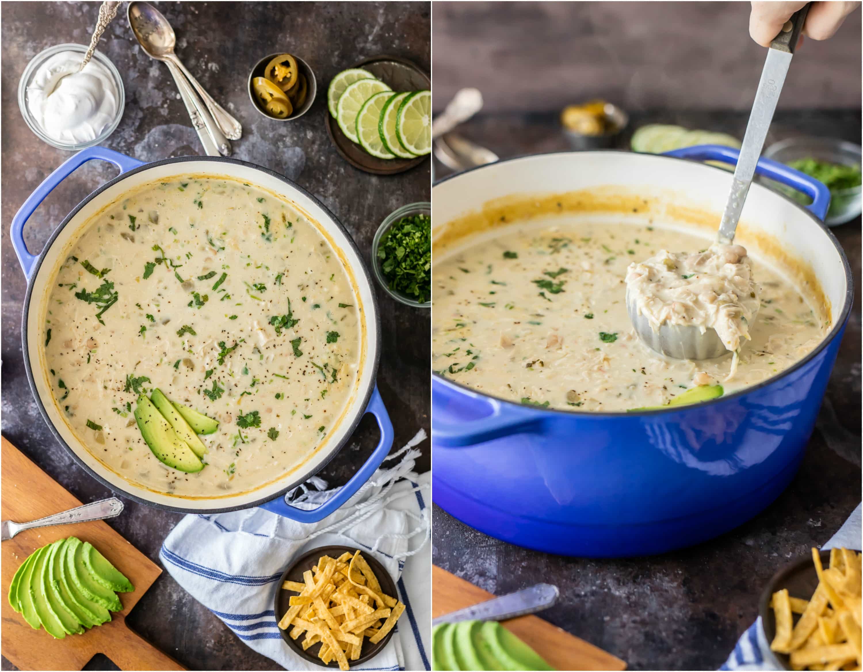 Creamy White Chicken Chili with Cream Cheese - The Cookie Rookie