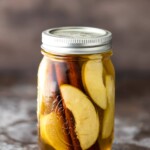 homemade apple pie vodka in a mason jar