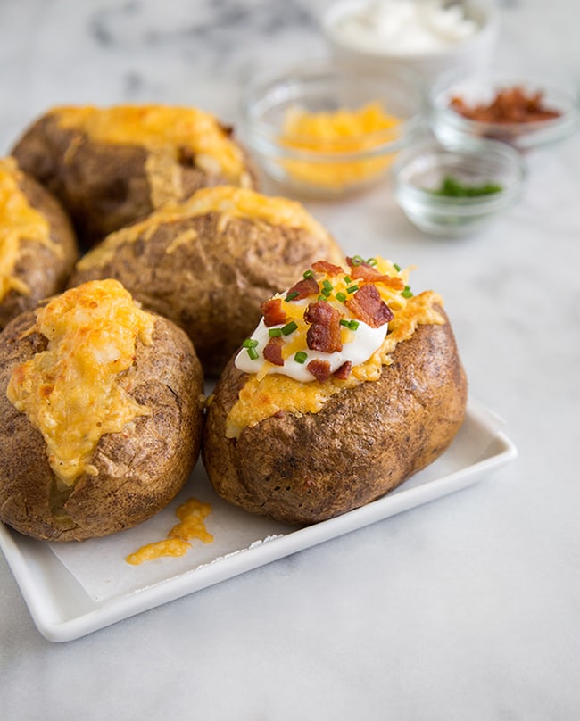 Cheddar Bacon Twice Baked Potato | The Little Epicurean