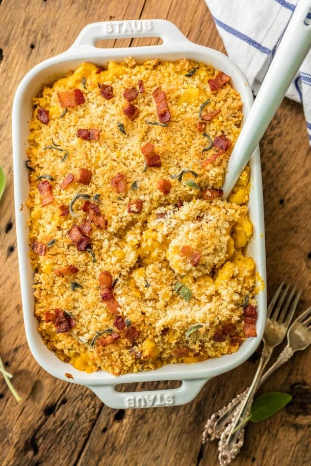 Pumpkin Mac and Cheese (Baked Mac and Cheese with Bacon) Recipe The