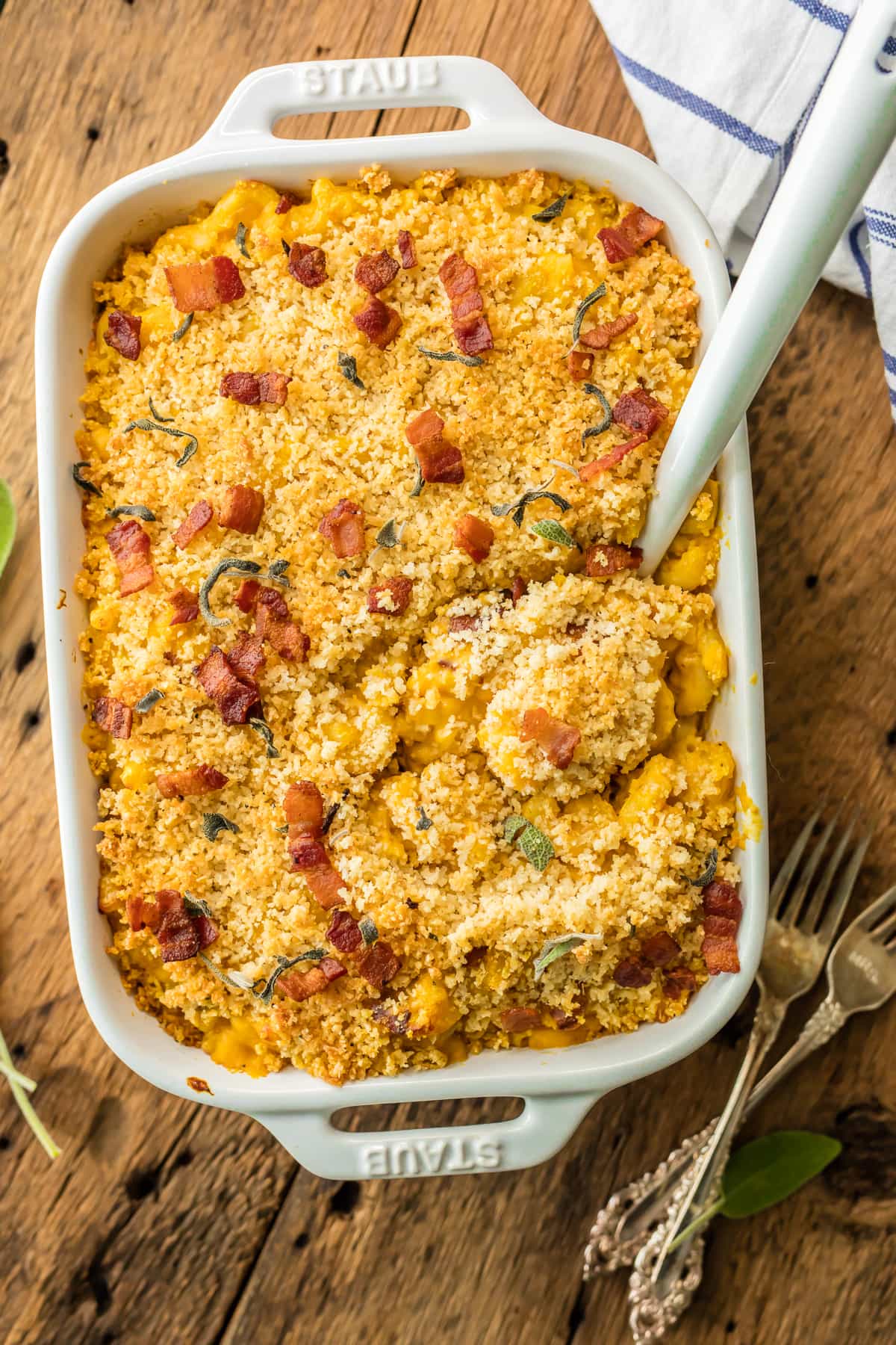Baked Pumpkin Mac and Cheese with Bacon