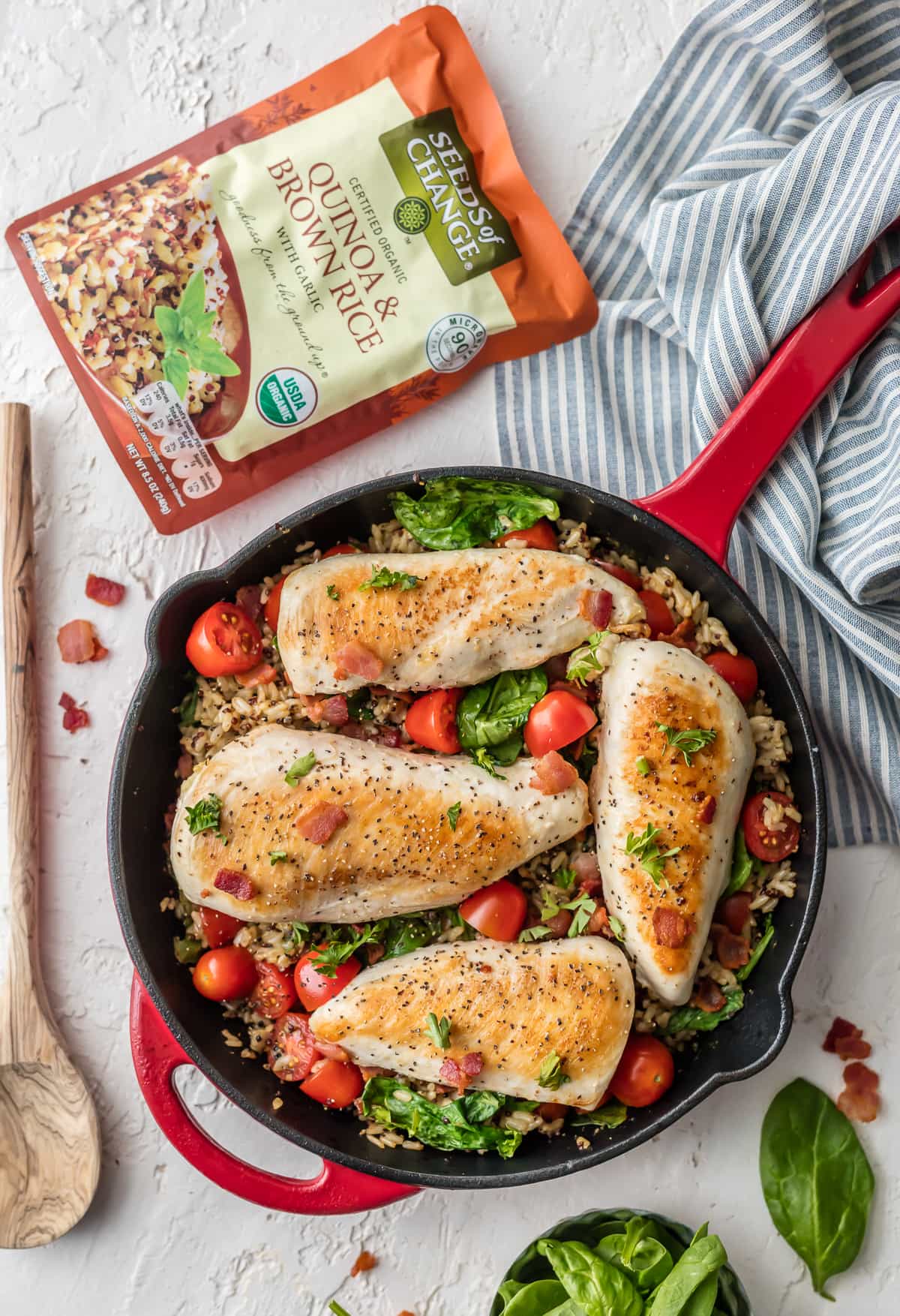 BLT Chicken and Rice Skillet