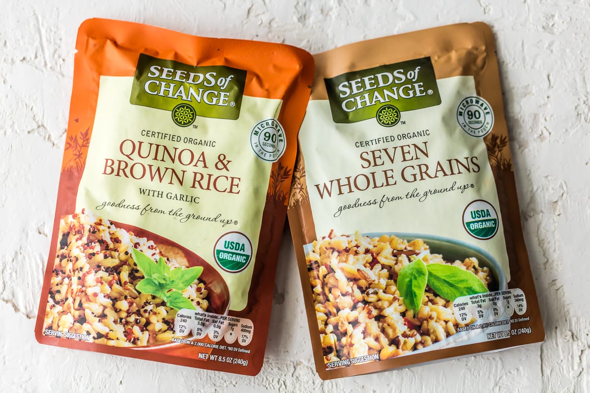 Packet of seeds of change quinoa and brown rice