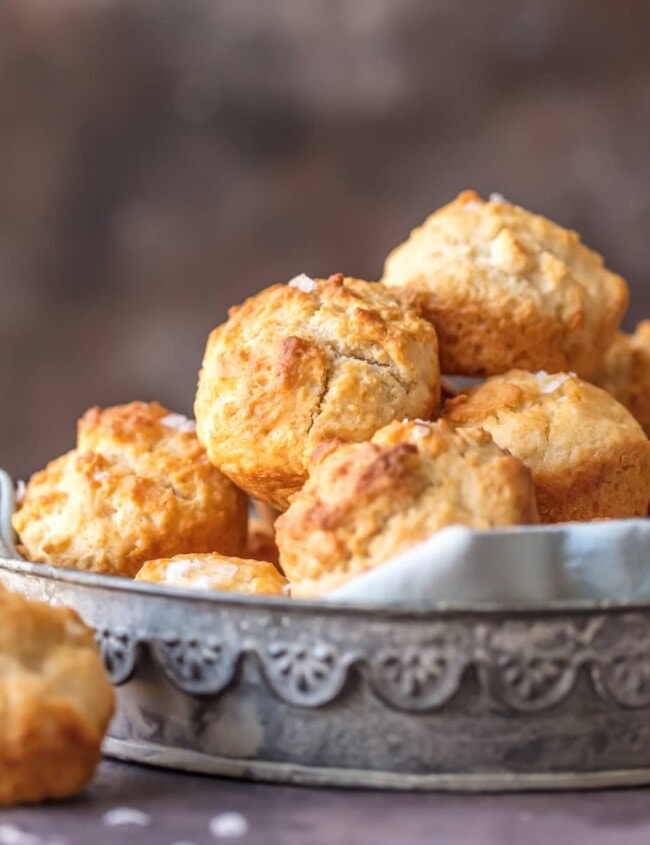 BEER BREAD MUFFINS are my absolute favorite easy bread recipe! These fun little bisquick muffins taste just like a comforting loaf of beer bread. They're the ultimate addition to any meal, especially Thanksgiving!