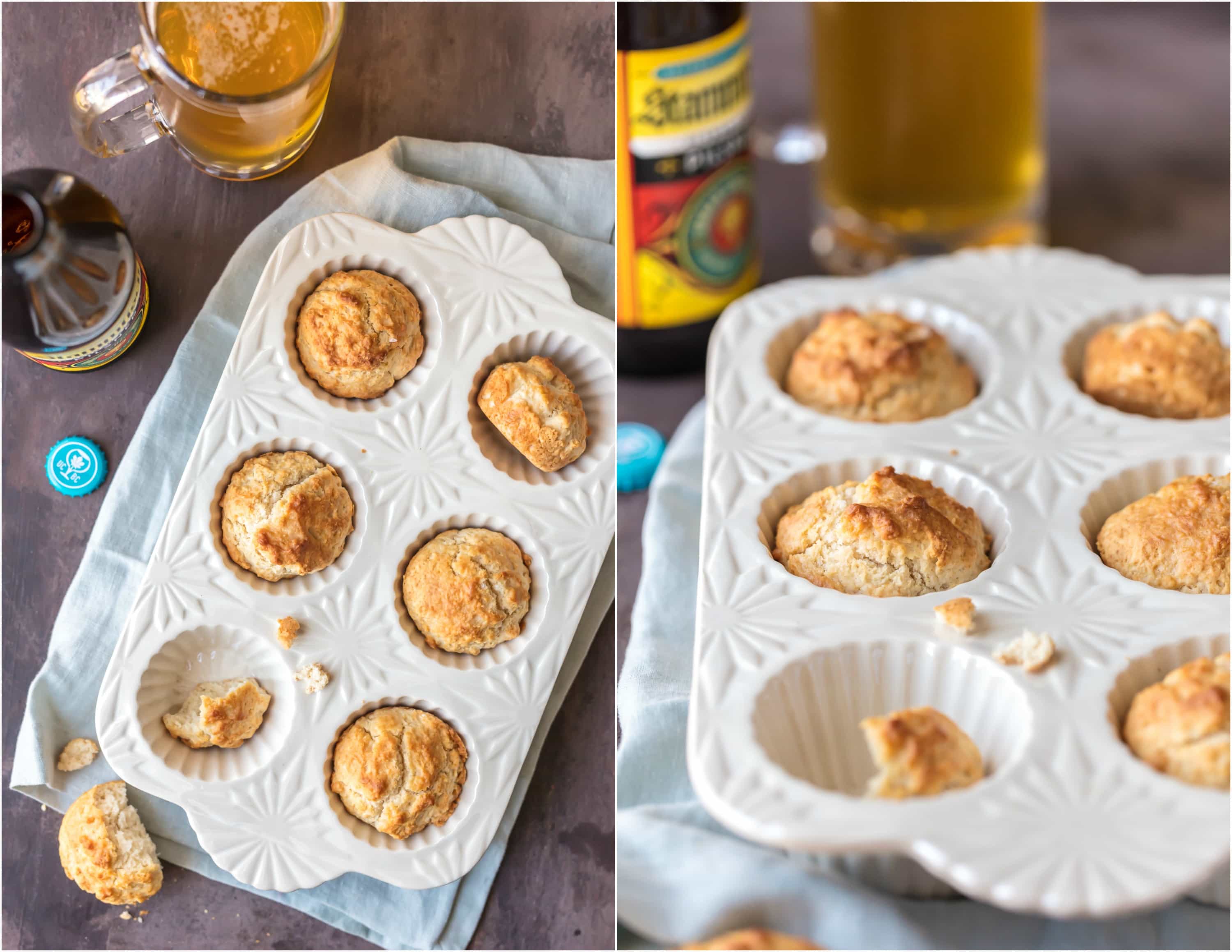 A tray of food on a plate, with Bread and Muffin