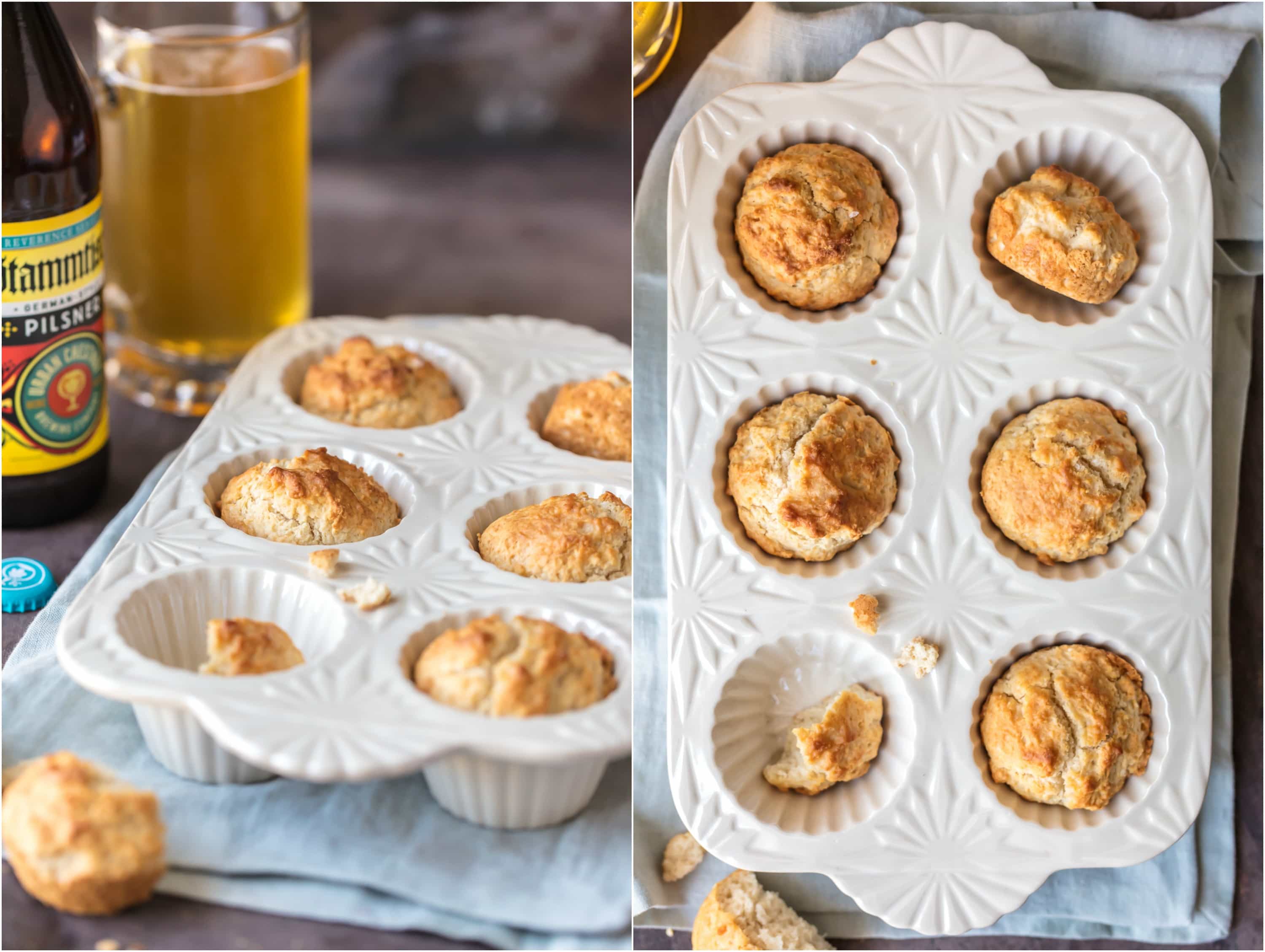 A tray of food on a plate, with Bread and Muffin