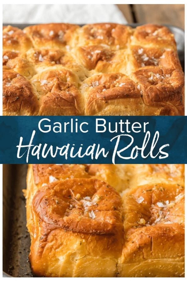 Hawaiian Rolls are just begging to be smothered in Homemade Garlic Butter! These EASY Garlic Butter Hawaiian Rolls are literally the best rolls I have EVER TASTED! This fun King's Hawaiian Rolls Recipe is made in just minutes and SO easy; the perfect bread side for Thanksgiving, Christmas, Easter, or any gathering!