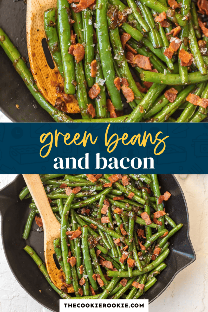 Skillet green beans with bacon.