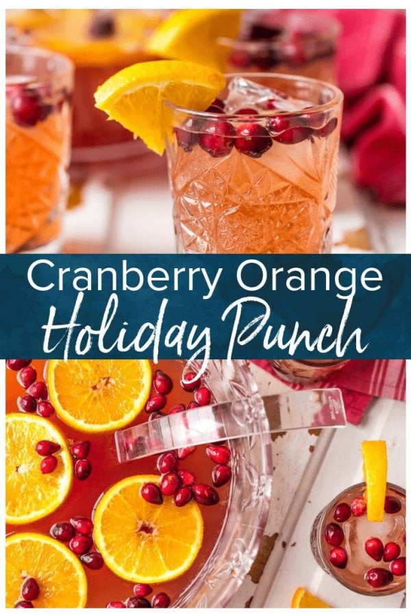 Holiday Punch is one of our favorite EASY PUNCH RECIPES perfect for Thanksgiving or Christmas! This Vodka punch is made with Cranberry Juice, Orange Juice, Ginger Ale, Sparkling Cider and more! You can pour in the Vodka or make it your new Non Alcoholic Christmas Punch Recipe. One of our very favorite Holiday Punch Recipes.