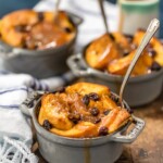 Irish Bread Pudding with Whiskey Caramel Sauce | The Cookie Rookie