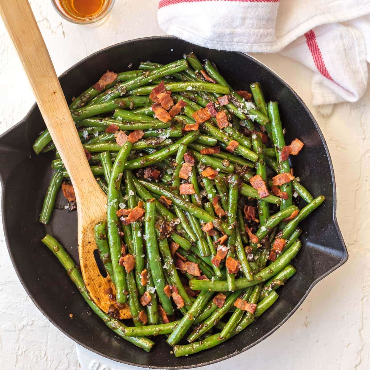Skillet Green Beans with Bacon (Bourbon Green Beans Recipe)