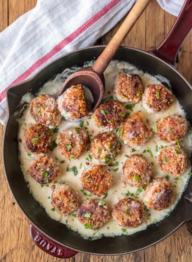 Chicken Cordon Bleu Meatballs (with Dijon Sauce) Recipe The Cookie