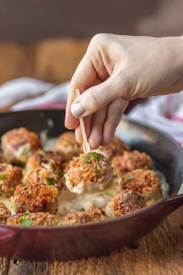 Chicken Cordon Bleu Meatballs (with Dijon Sauce) Recipe The Cookie