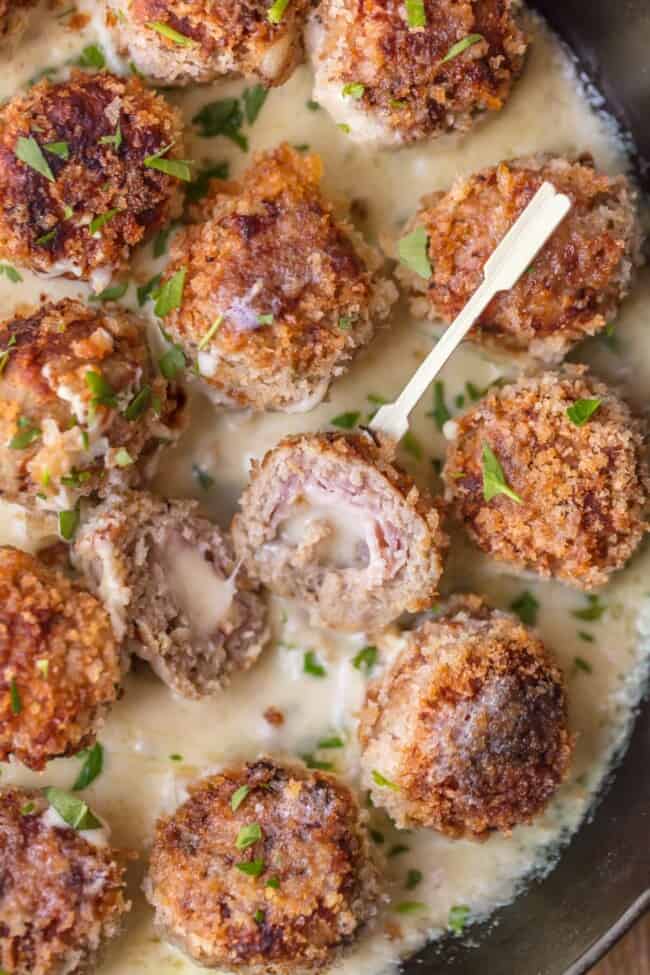 Chicken Cordon Bleu Meatballs (with Dijon Sauce) Recipe The Cookie