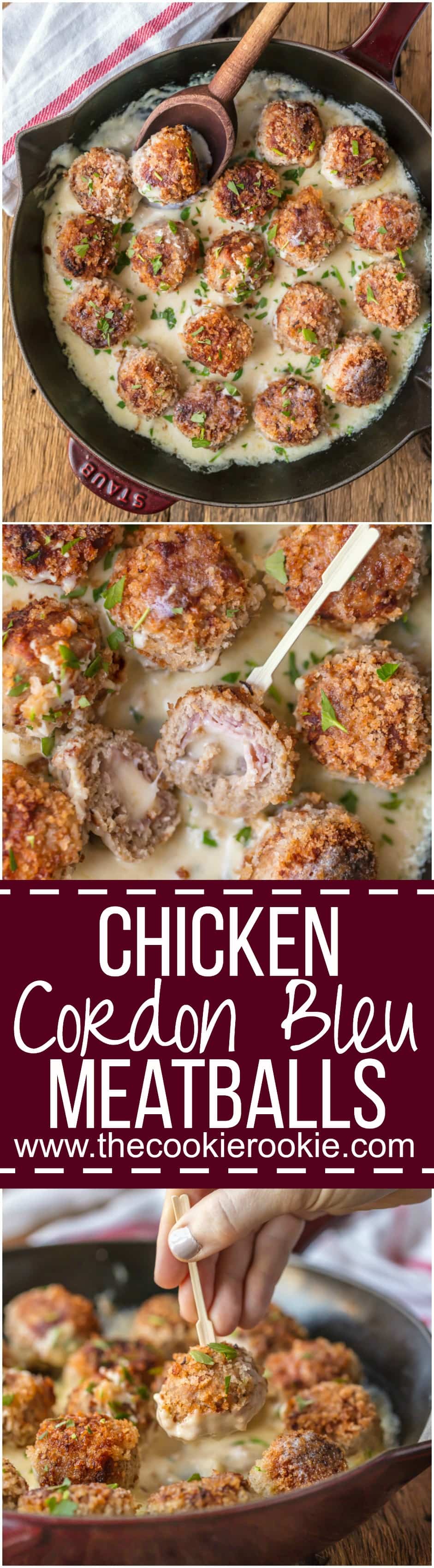 Chicken Cordon Bleu Meatballs The Cookie Rookie®