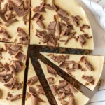 a top view of sliced french silk pie fudge