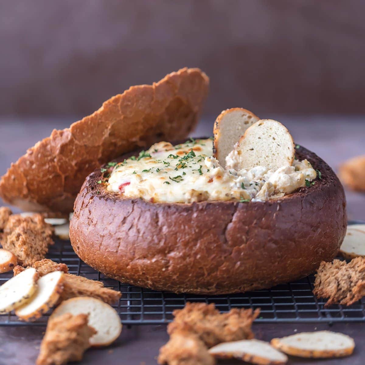 Crab Artichoke Dip in a Bread Bowl (Video) The Cookie Rookie