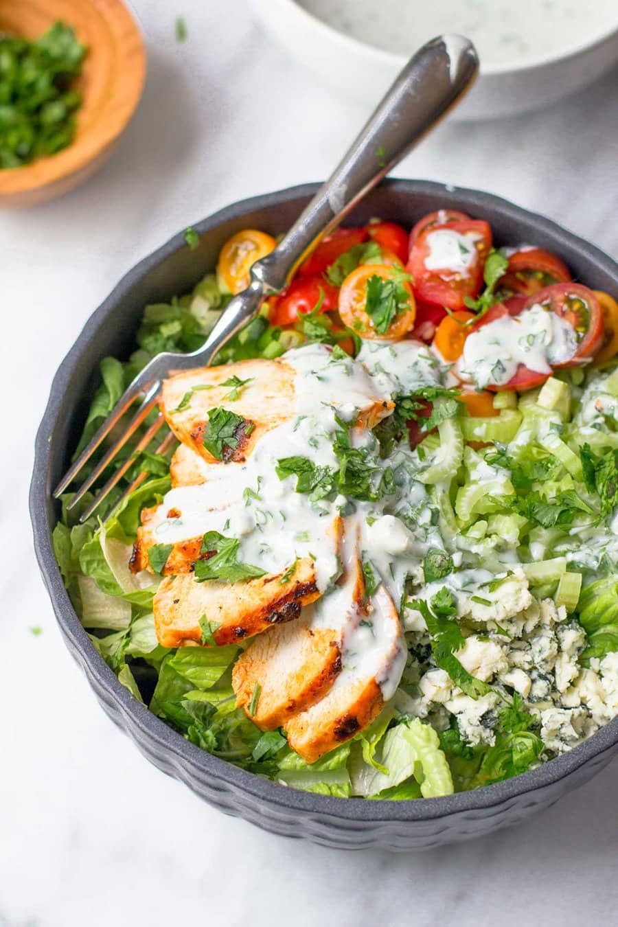Grilled Buffalo Chicken Salad | Wholefully