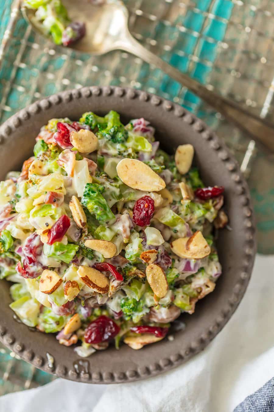 Charred Broccoli Cranberry Almond Salad | The Cookie Rookie