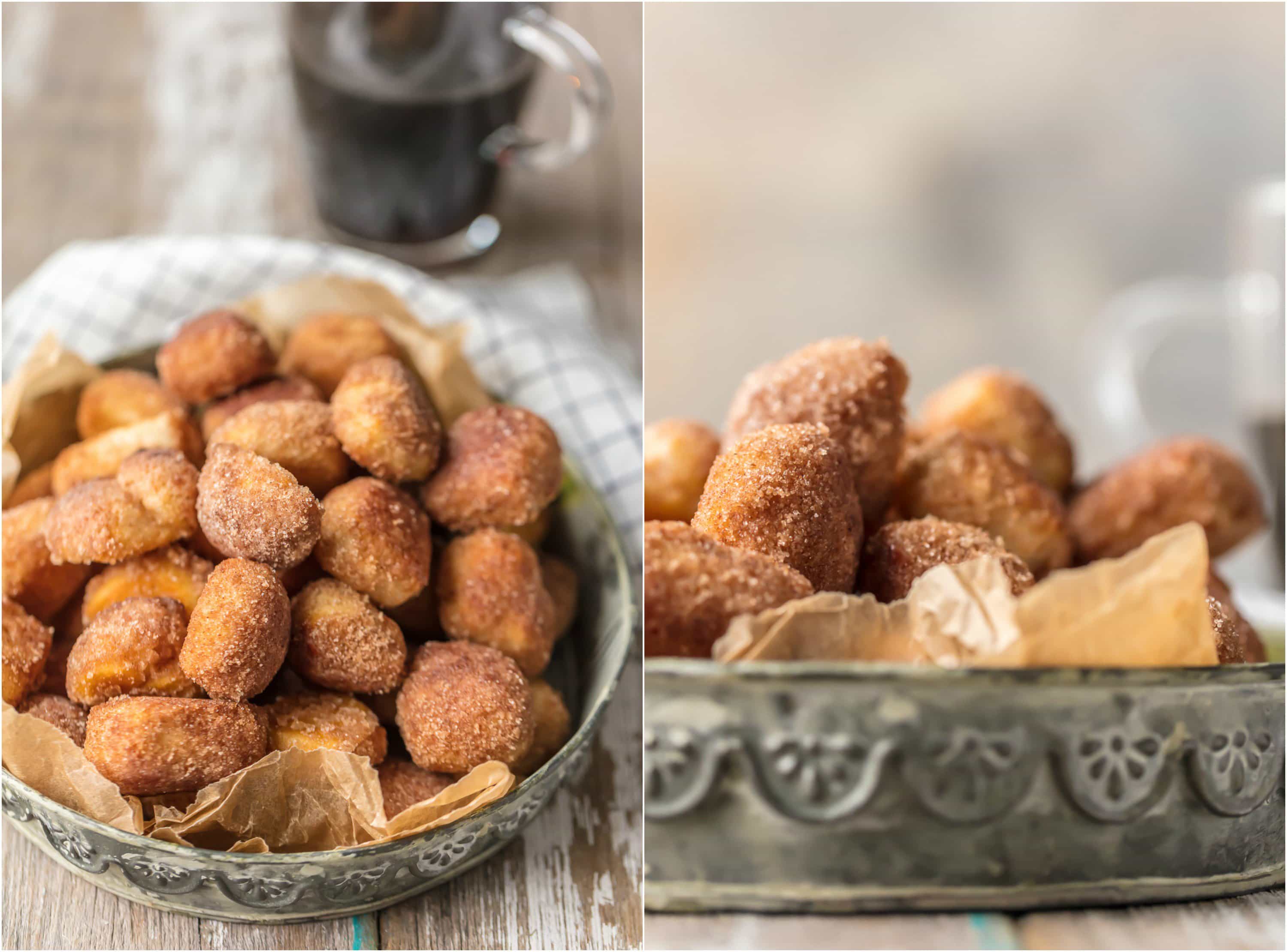 These CRISPY CINNAMON SUGAR BISCUIT BITES are the perfect breakfast, dessert, or snack for any time of day! Easy, delicious, and so fun. Making a homemade treat just doesn't get simpler than these tasty bites!