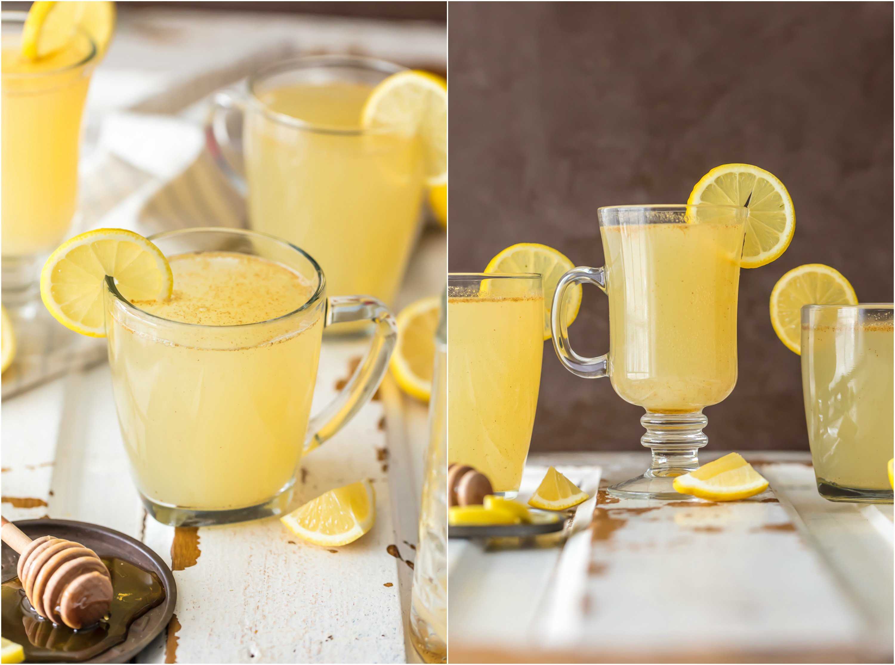 detox lemonade into glasses