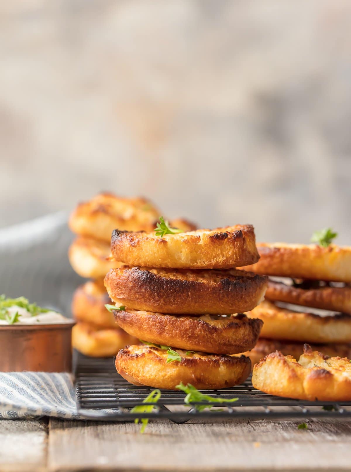 stacked biscuits 