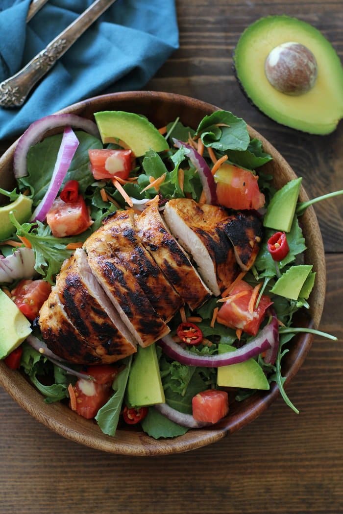 Grilled Tequila Lime Chicken Salad | The Roasted Root