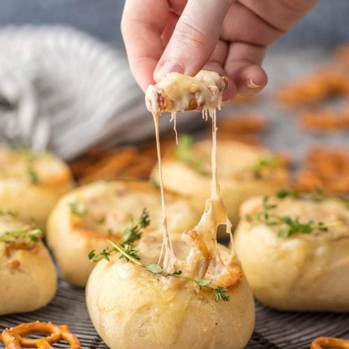 French Onion Dip Mini Bread Bowls Recipe - The Cookie Rookie®