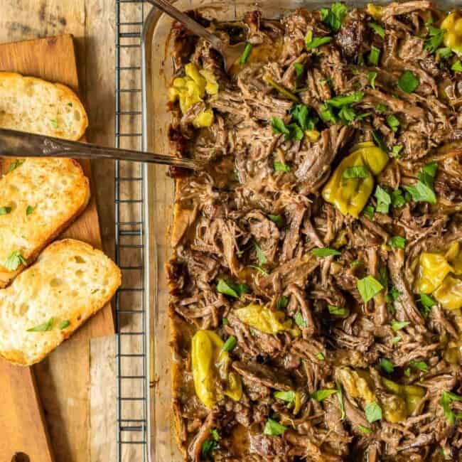 MISSISSIPPI ROAST is the absolute best slow cooker roast beef you will EVER make! This Mississippi Roast Recipe has been made famous throughout the years and is a must make! Mississippi Roast in a crock pot is perfect on its own, for tacos, nachos, sliders, and more! You won't believe the flavor in this slow cooker goodness.