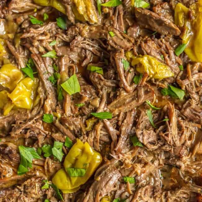 MISSISSIPPI ROAST is the absolute best slow cooker roast beef you will EVER make! This Mississippi Roast Recipe has been made famous throughout the years and is a must make! Mississippi Roast in a crock pot is perfect on its own, for tacos, nachos, sliders, and more! You won't believe the flavor in this slow cooker goodness.