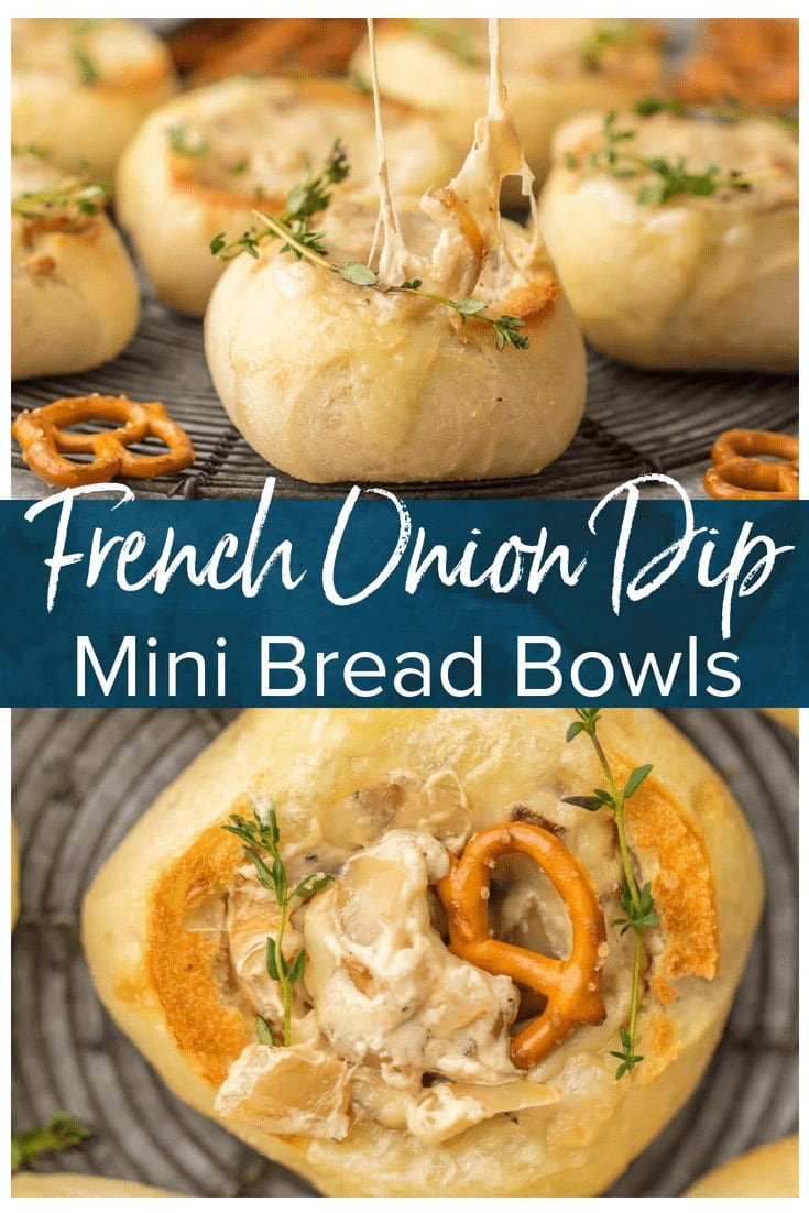 French Onion Dip Mini Bread Bowls Recipe The Cookie Rookie®