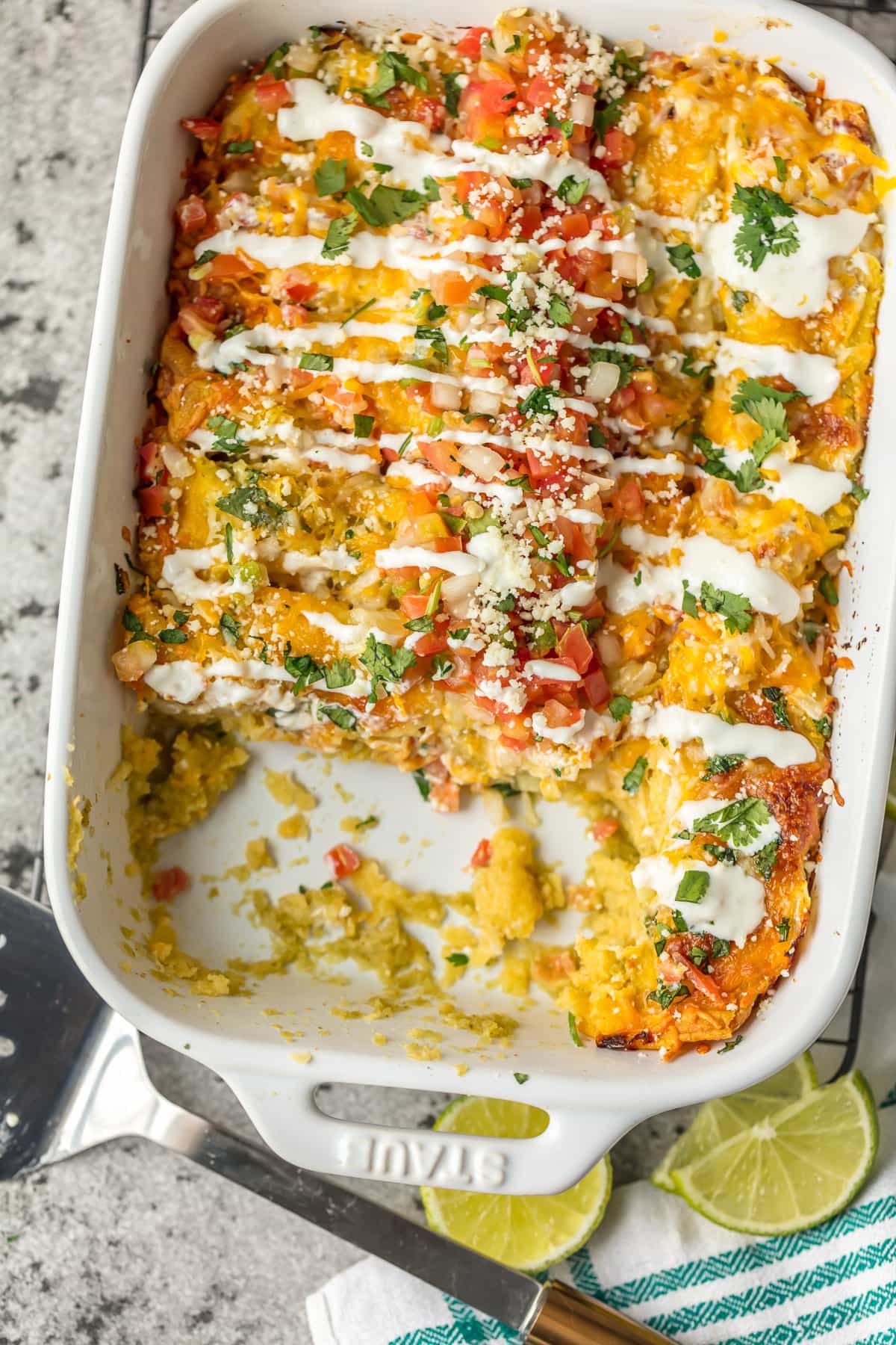 Salsa Verde Chicken Enchiladas The Cookie Rookie