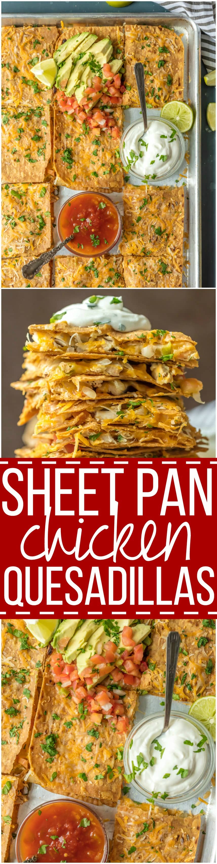 Chicken Quesadillas For A Crowd Sheet Pan Chicken Quesadillas