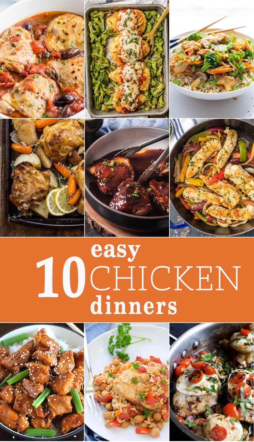 10 Easy Chicken Dinners - The Cookie Rookie®