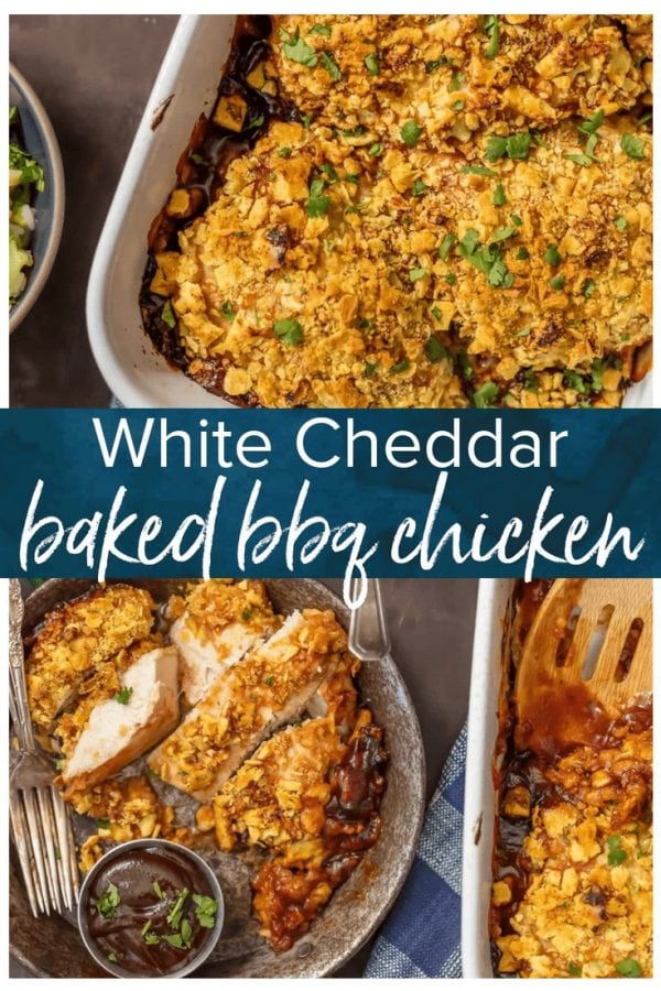 Baked BBQ Chicken Breast makes for an easy and delicious dinner! This CRISPY WHITE CHEDDAR BAKED BBQ CHICKEN only has 3 ingredients, but it's filled with so much flavor. Baked chicken is so simple to make and sure to please the entire family. This is our go-to easy dinner recipe!