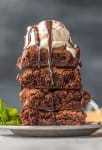 Homemade Brownies, especially Homemade BROWNIES FROM SCRATCH just might be the ultimate chocolate dessert recipe. This BEST Homemade Brownies Recipe can make any day better, and satisfy any sweet tooth. I'm confident this EASY recipe will be the Best Homemade Brownies you will ever taste, and will stay in your family for generations to come. If you've wondered how to make Homemade Brownies, this recipe is for you. They're super dense, moist, rich, and perfect!