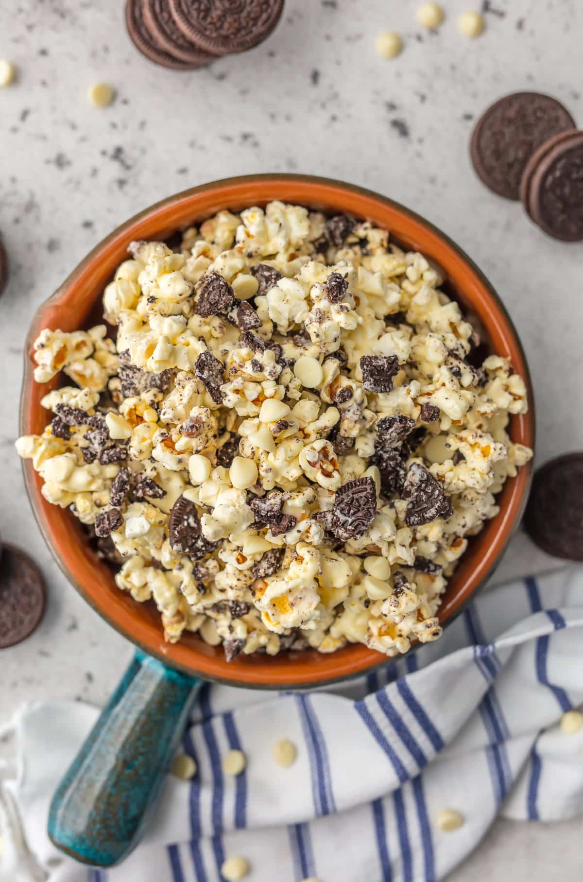 Cookies and Cream Popcorn Oreo White Chocolate Popcorn Recipe