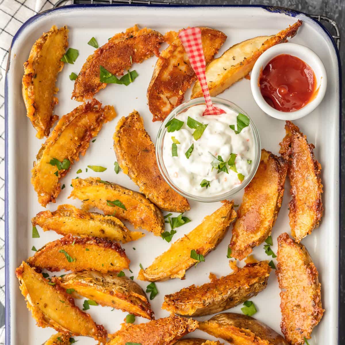 Crispy Parmesan Potato Wedges Recipe