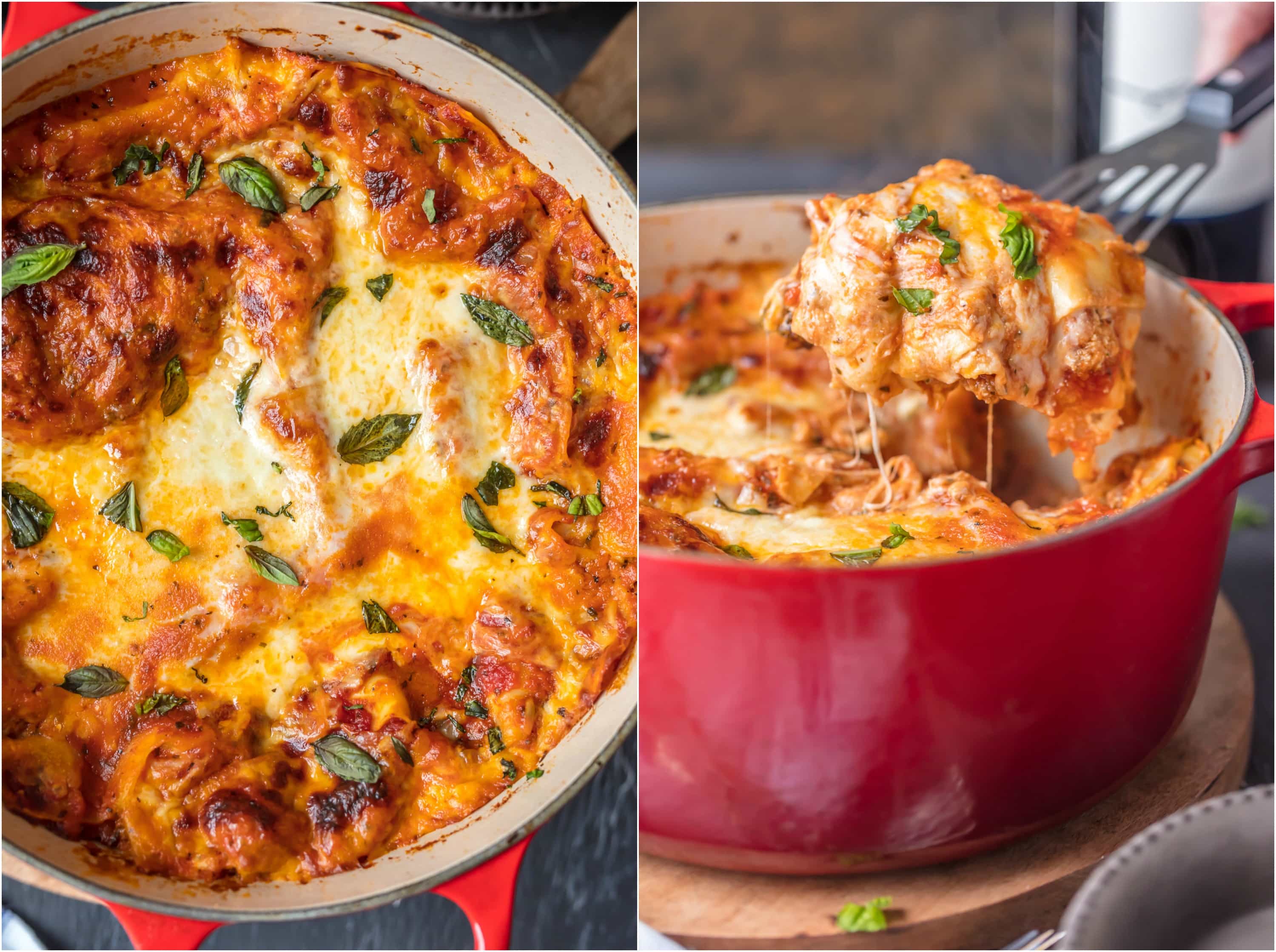 Dutch Oven Lasagna, or Stove Top Lasagna, will blow your mind! You'll never make a fully traditional lasagna recipe again after making this easy stove-top version. We are addicted to this melty, cheesy, and SIMPLE Italian recipe! This One Pot Lasagna is one of the BEST Dutch Oven Recipes we have tried.