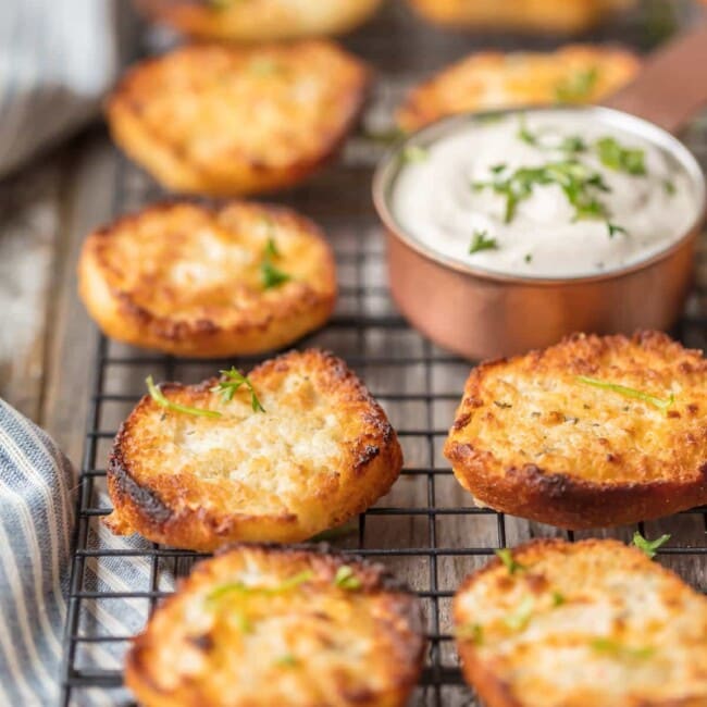 ranch dip biscuits on a wire cooling rack