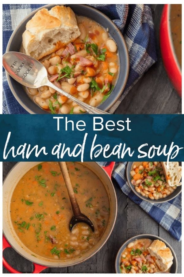 This is the BEST Ham and Bean Soup recipe! There's no better comfort food than an easy and classic soup, and this definitely makes the cut.