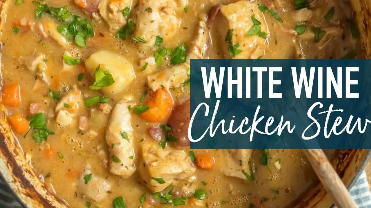 White Wine Chicken Stew Recipe The Cookie Rookie® VIDEO!!