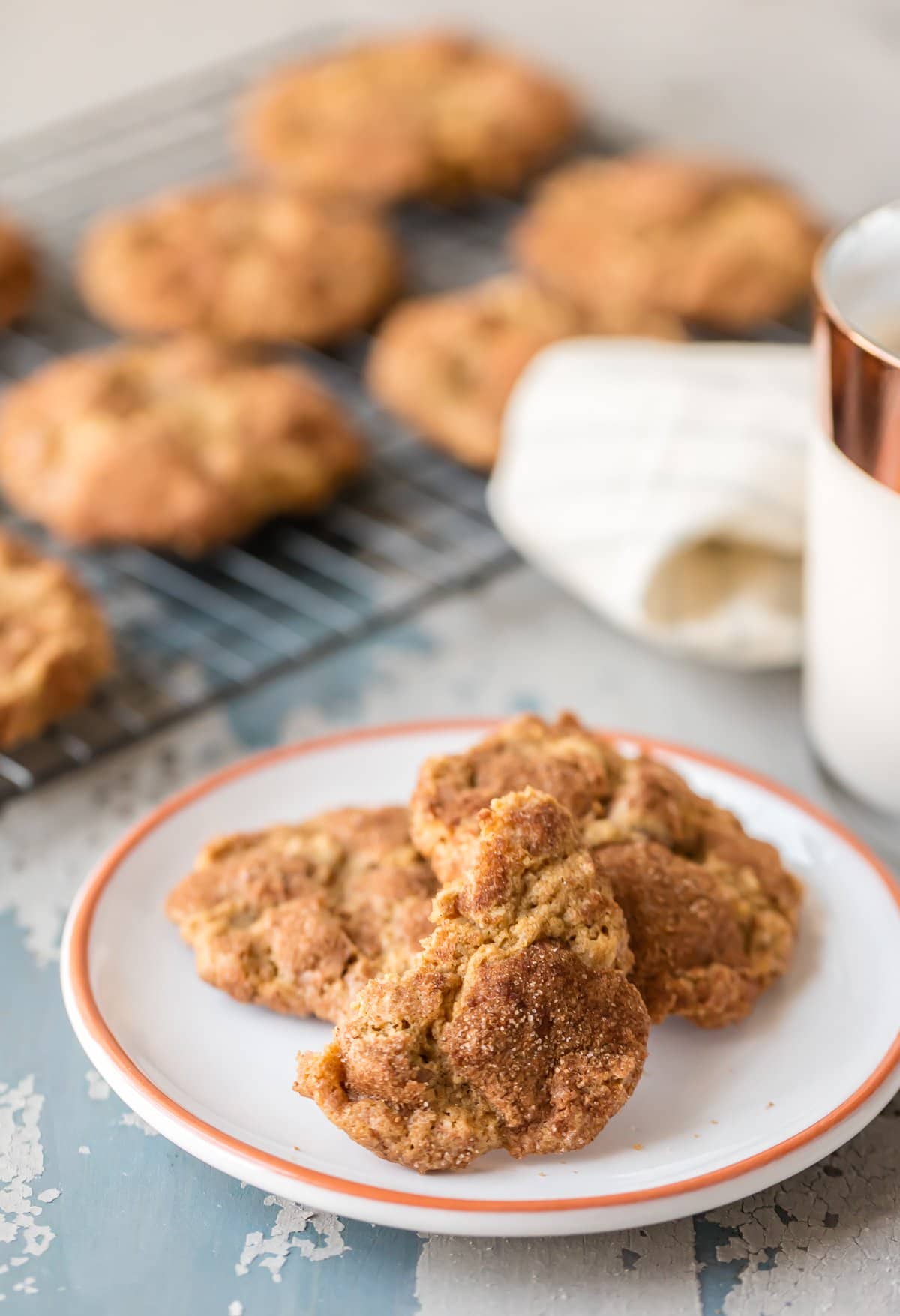 A plate of chocolate chip oatmeal cookies 